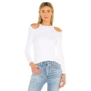 Lna Kyoto Rib Top in White